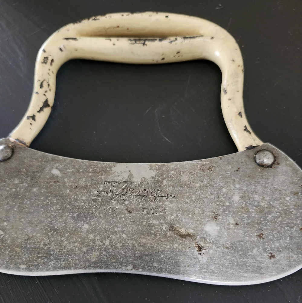 Vintage Voos Stainless Dough Cutter Handheld Chopper